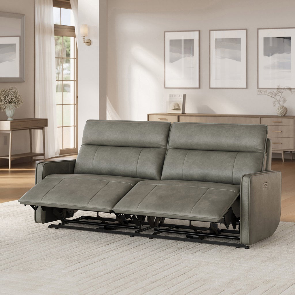Henredon Keira Leather Power Sofa — Retail reference photo — not our actual unit