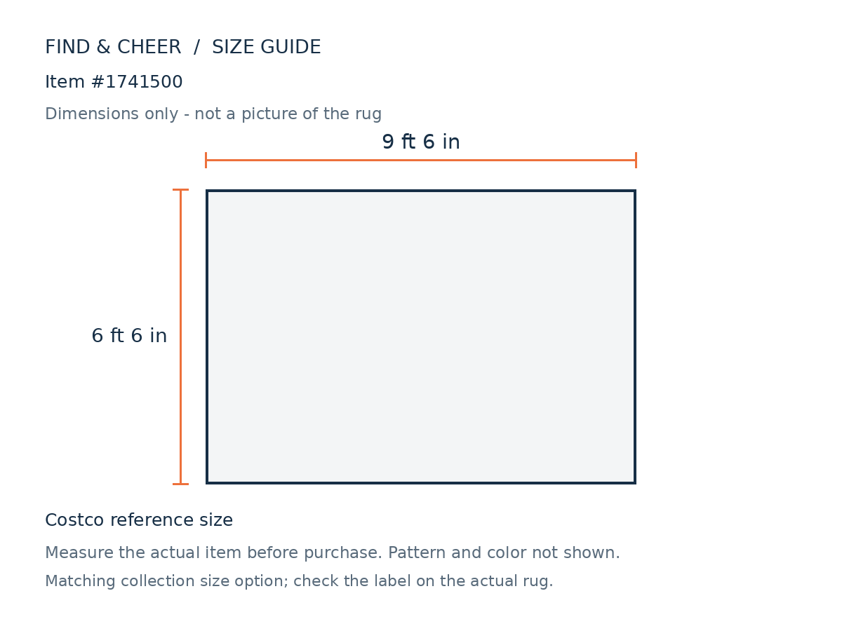 Timeless Minerva Blue 6x9 — Reference measurement diagram