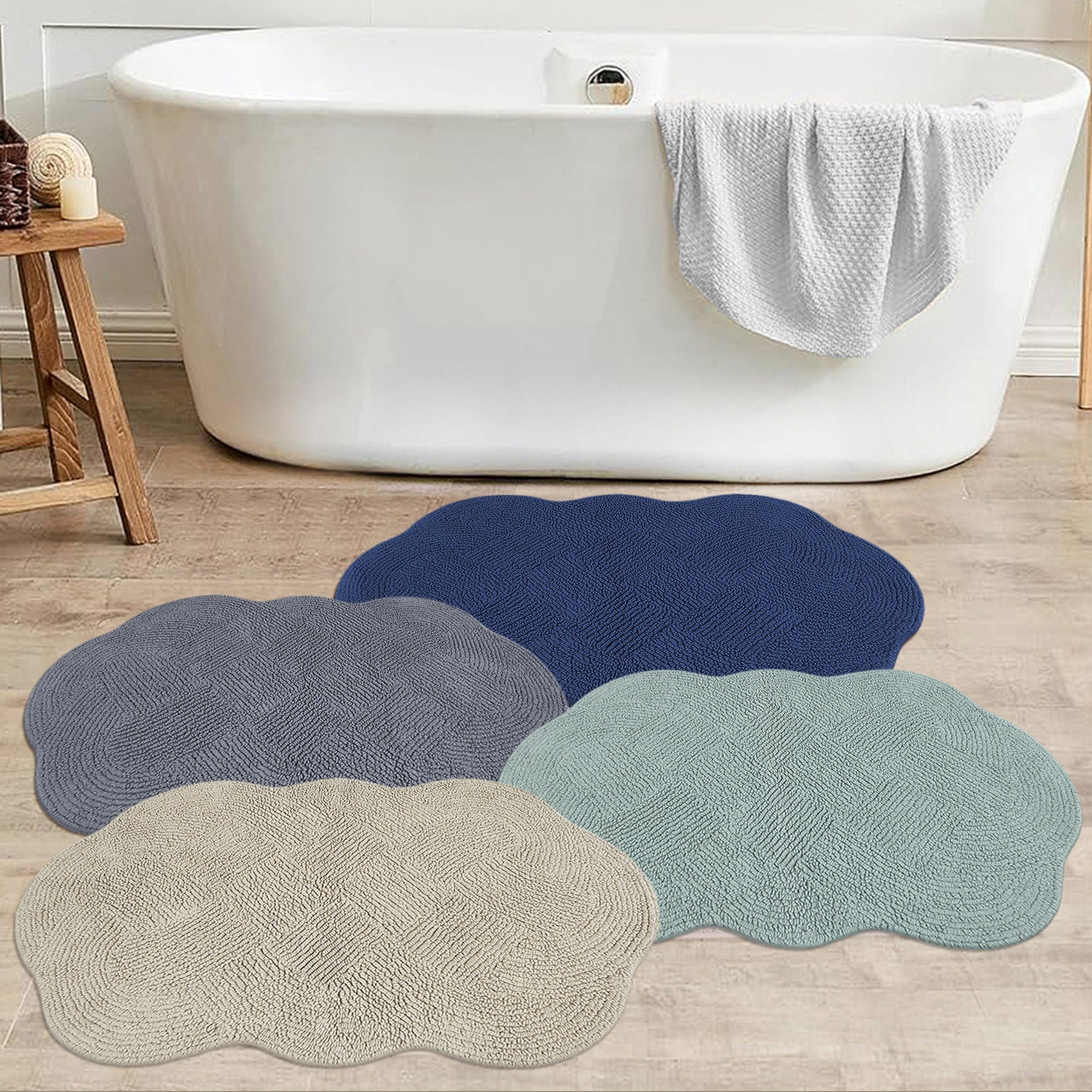 Scallop Bath Rug — Costco color assortment · actual color unconfirmed