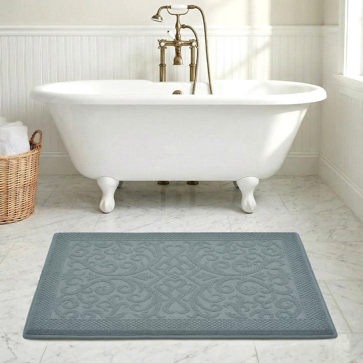 Scroll Foam Bath Mat — Costco Scroll family example · blue; actual color unconfirmed