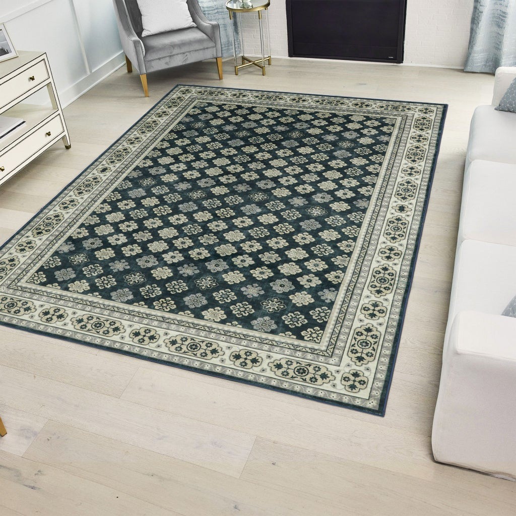 W And A Washable Rug 5x7 — Costco Beatrice Navy product reference · UPC-linked design