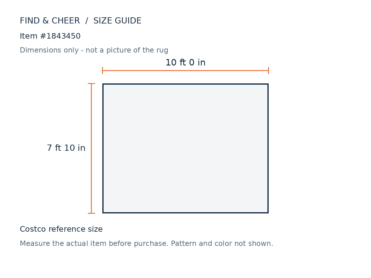 Wa Oakley Beige 8x10 — Reference measurement diagram