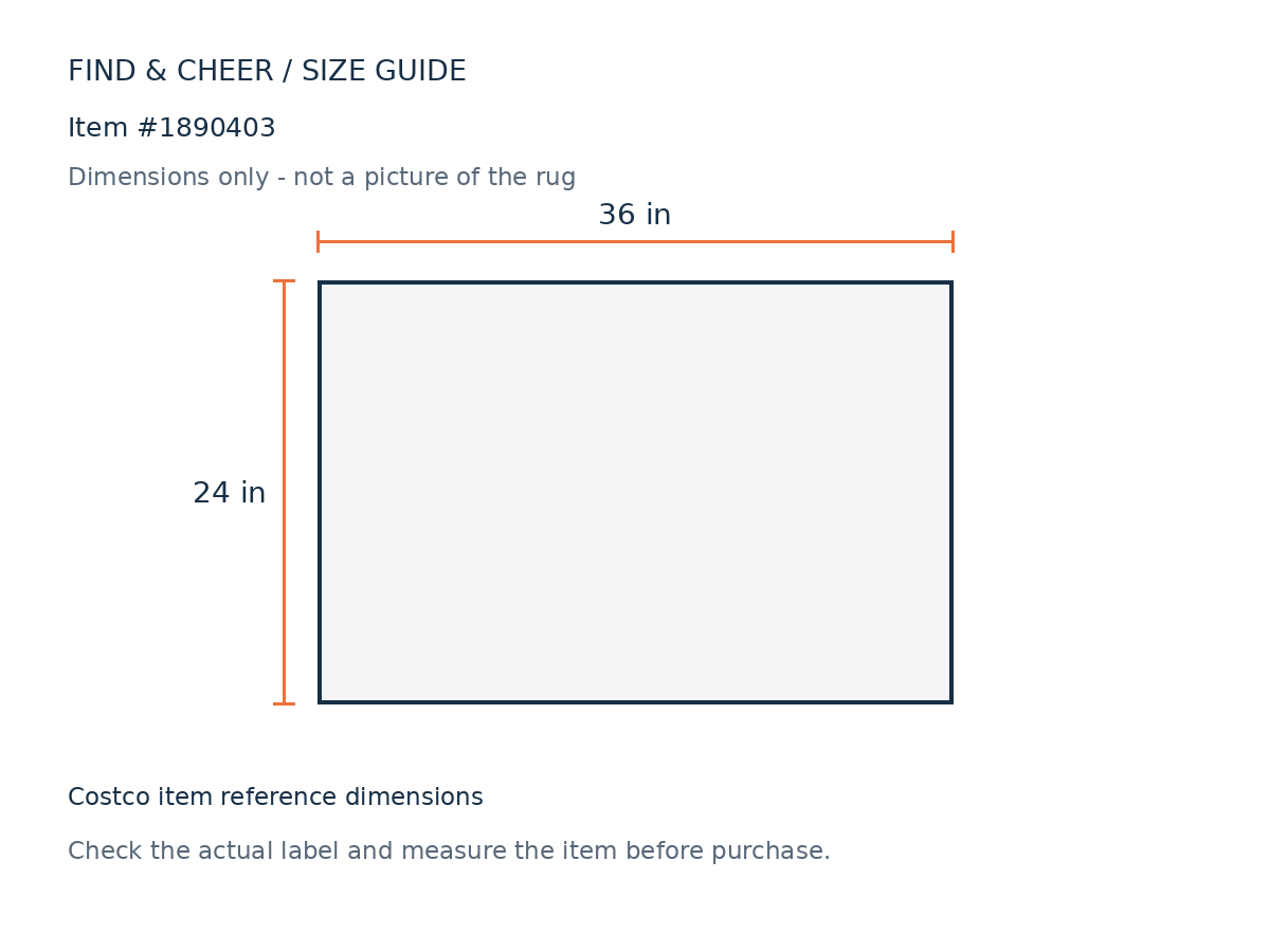 Pi Bath Mat White/Gray — Reference measurement diagram