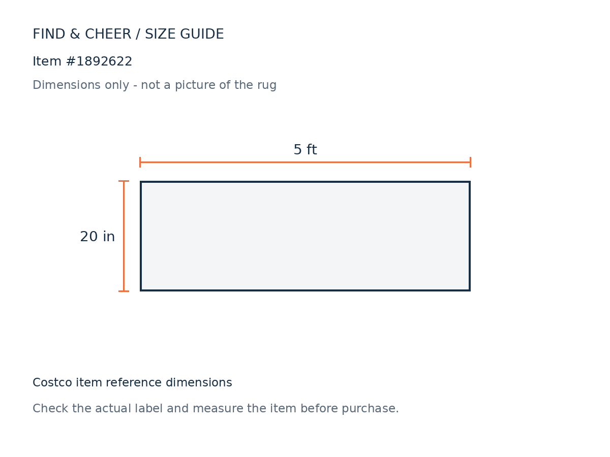Apache xl Runner Gray — Reference measurement diagram
