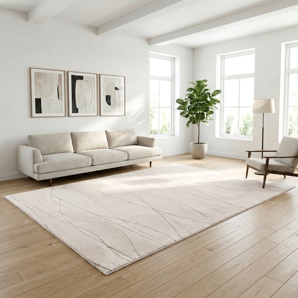 Gertmenian Turin 5x7 Rug — Costco Turin collection example: Kie Ivory. Manifest design unconfirmed; pictured size differs.