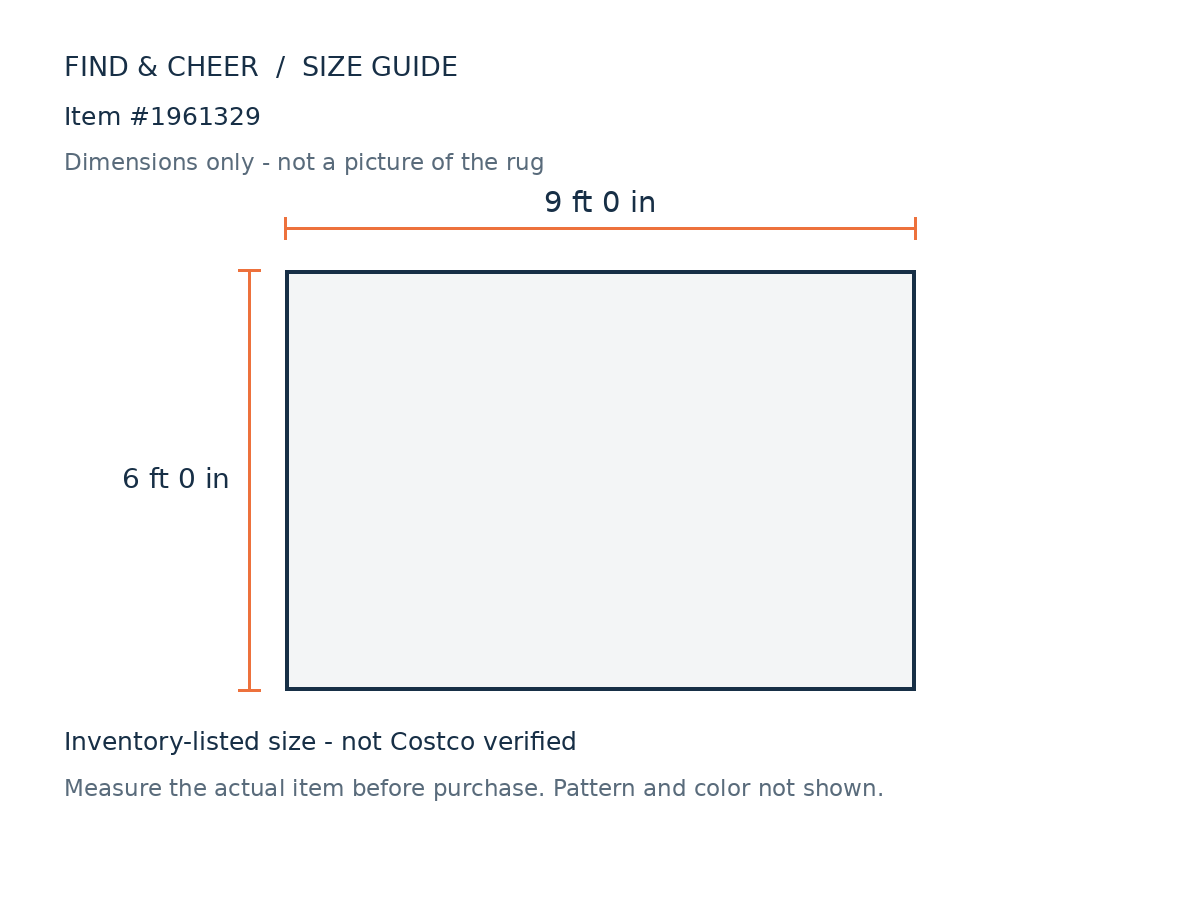 Gertmenian Sasha 6x9 Rug — Reference measurement diagram
