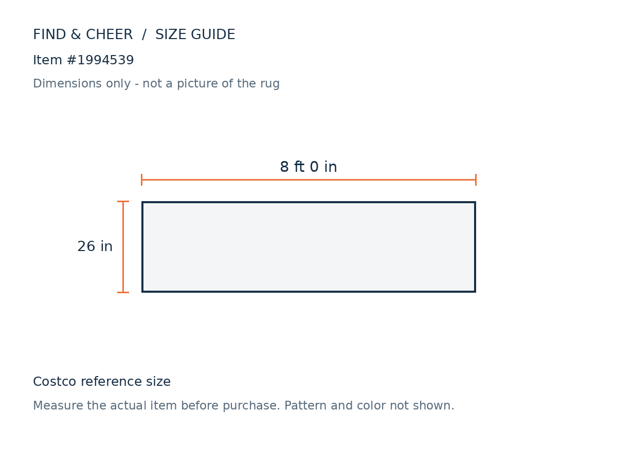 Hamilton Gray Gold Runner — Reference measurement diagram