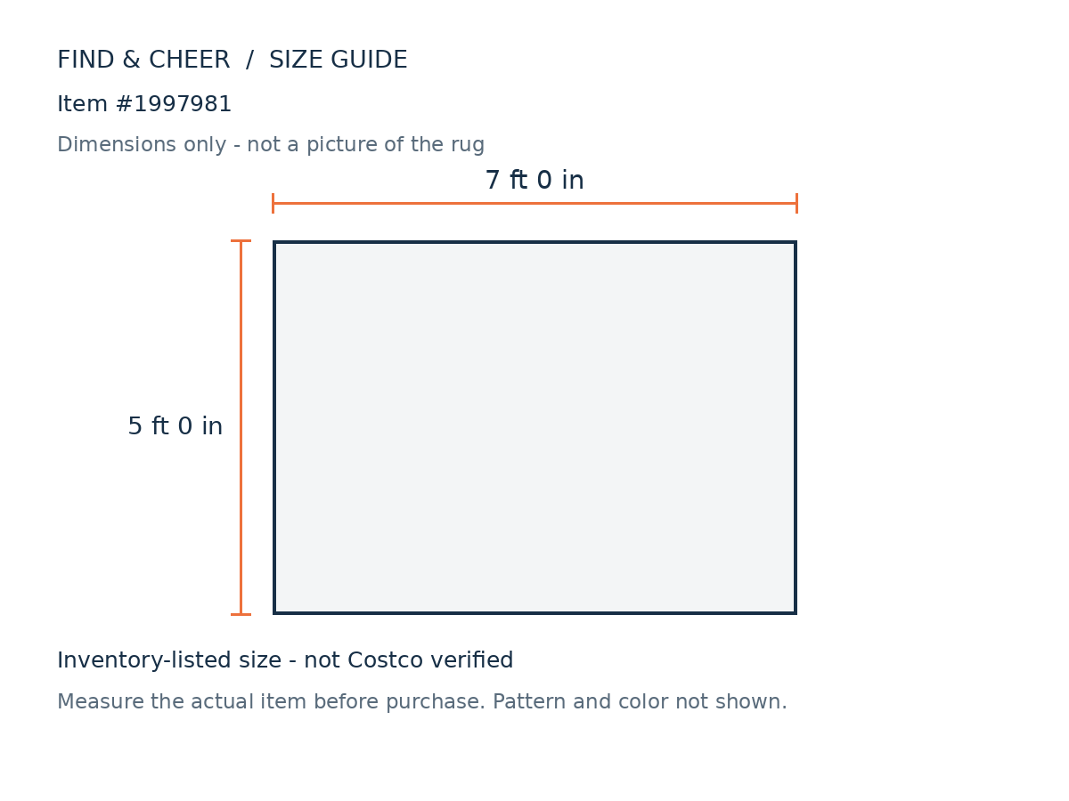 Ruggable 5x7 — Reference measurement diagram